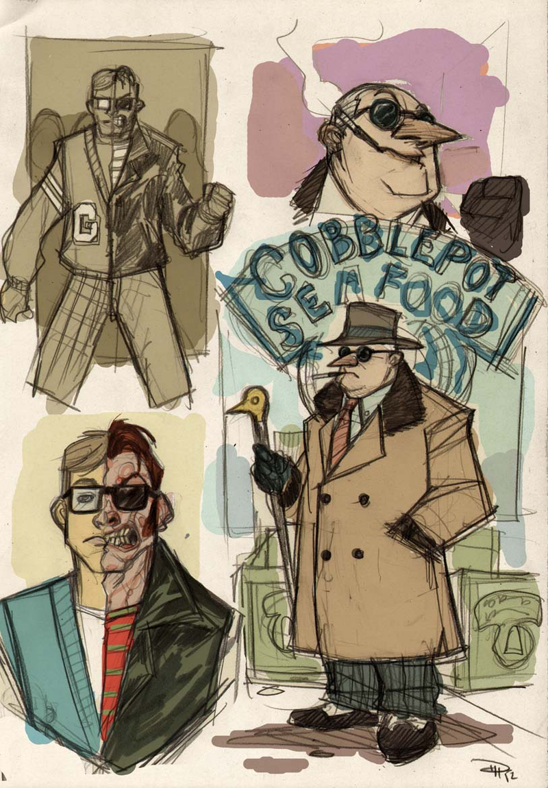 Illustration for article titled Meet the entire cast of 1950s greaser Batman's Gotham City